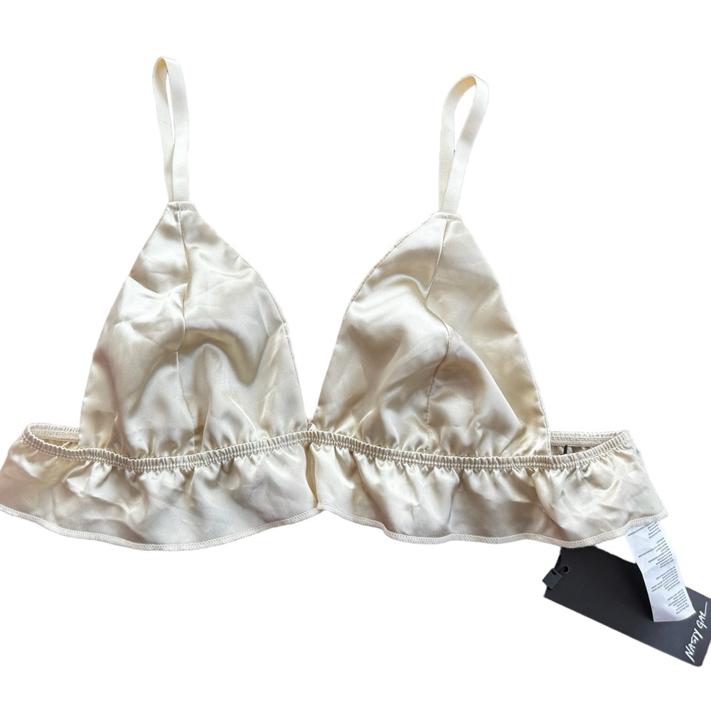 Nasty Gal Womens Satin Bralet - Size M